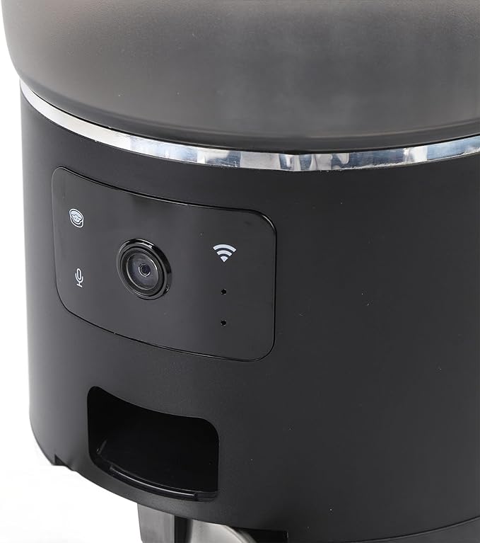 Automatic Cat Feeders, 4L Timed Cat Dry Food Dispenser, WiFi Automatic Dog Feeder, USB Auto Pet Food Dispenser with APP for Cats Dogs (Black)