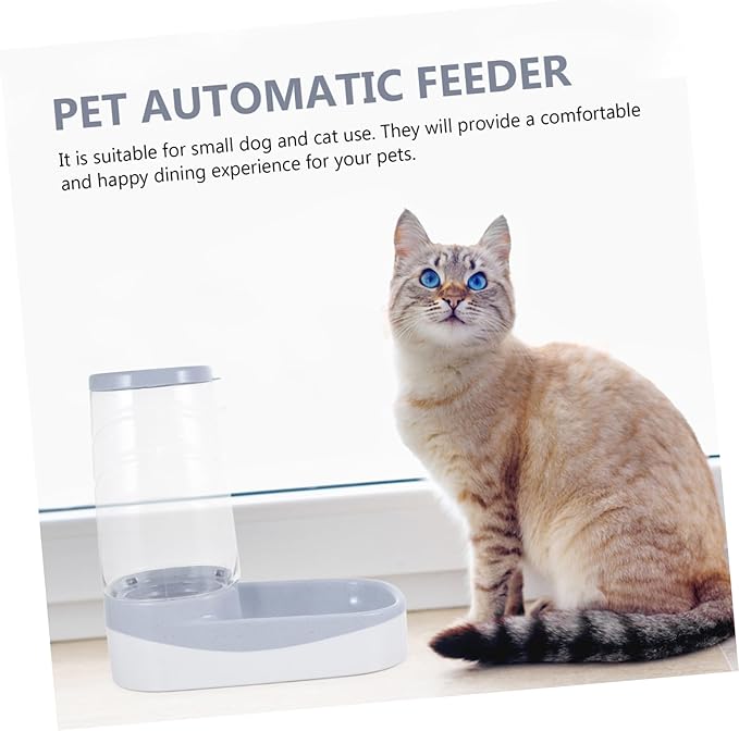 Automatic Pet Feeder Food Storage Bowl for Cats and Dogs Simple and Elegant Design for Easy Feeding for Busy Pet Owners