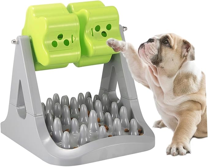 1piece Pet Feeding Bowl Automatic Dog Food Feeder Rotating Food Dispenser Bowl