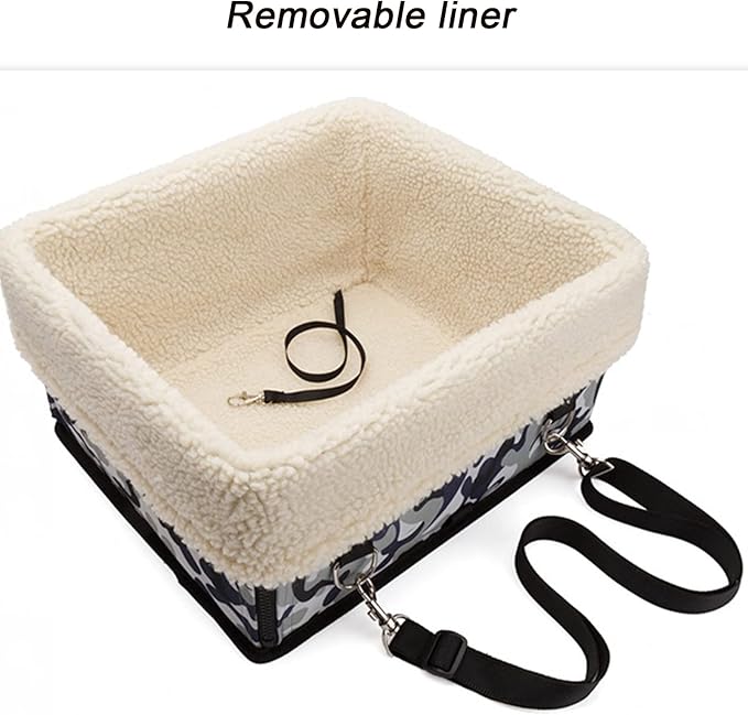 Dog Car Seat, Portable Foldable Pet Dog Booster Car Seat with Safety Rope,Cozy Pet Travel Carrier Cage for Small Dogs, Puppies, and Pets