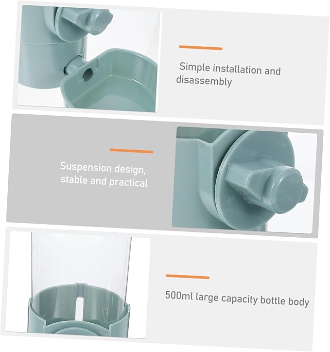 HEMOTON Automatic PET Water Feeder for Cats and Dogs Hanging Design Tip Plastic Water Dispenser 1.5L Capacity for Home Use Easy to Clean