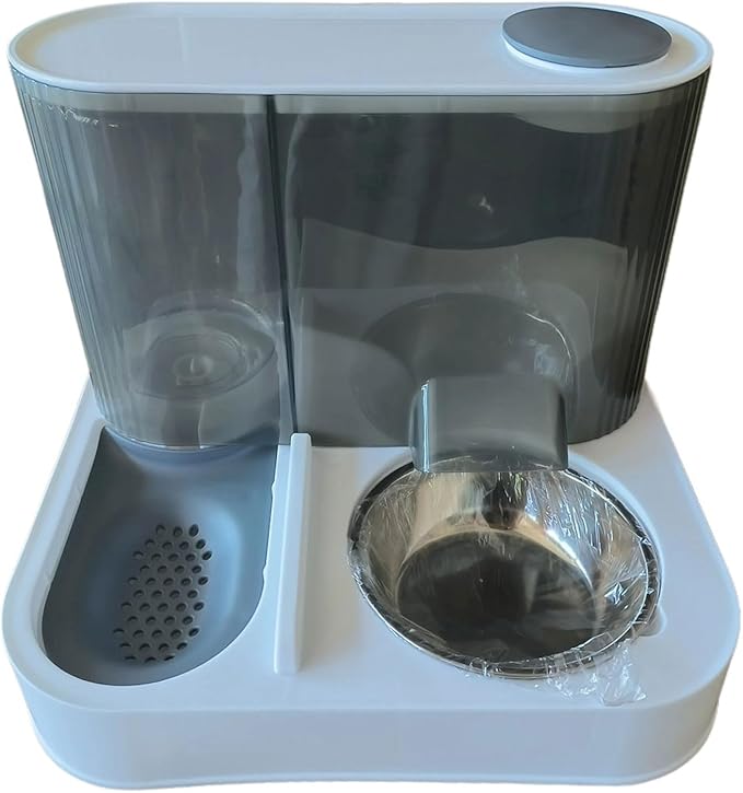 Elevated Pet Feeders with Removable Stainless Steel Bowl and Automatic Water Dispenser Cat Dogs