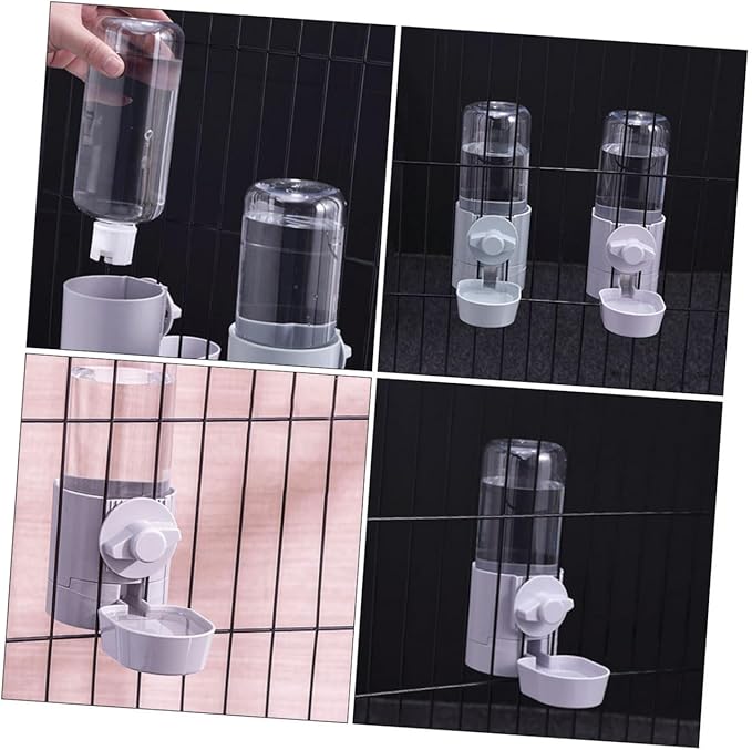 Sosoport Hanging Dog Water Dispenser Automatic Pet Cage Waterer for Cats and Easy to Install Drinking for Your Pets