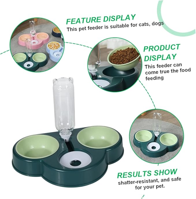 Detachable Pet Feeder Multi-Function Automatic Water Dispenser for Dogs and Convenient Food and Water Bowl for Home Use Durable and Easy to