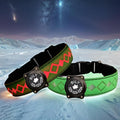 Personalized Flashing Night Dog Collar with Waterproof airtag Holder for Black Dog Night Walking (Green, XL(19.7-23.6"))