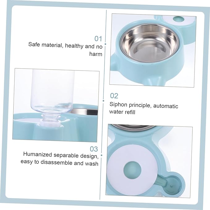 POPETPOP 1pc Automatic Water Dispenser Pet Bowl Feeder for Dogs and Non-Skid Base for Feeding and Hydration