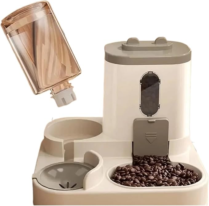 Automatic Feeder & Waterer Easy to Built-in Food Bowl(Blue)
