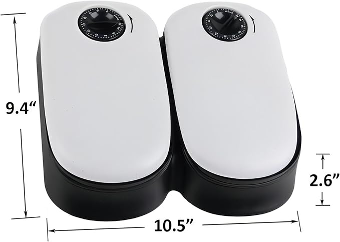 2-Meal Automatic Pet Food Feeder for Dogs & Cats, Pet Food Dispenser Within 48 Hours, Free Ice Pack Included to Keep Food Fresh (2-Meal)