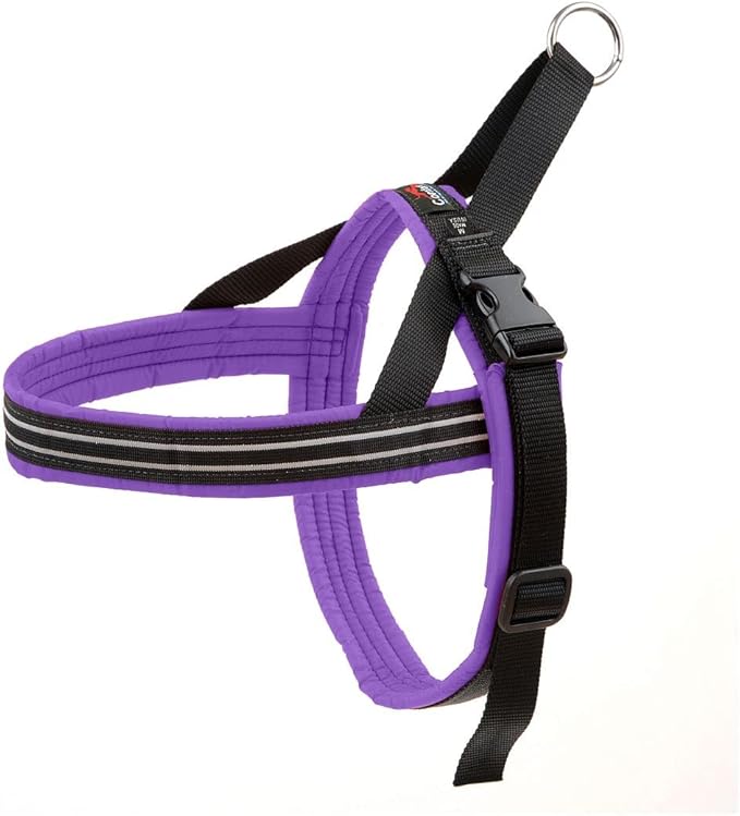 ComfortFlex Sport Dog Harness – No-Choke, Fully Padded, Non-Chafing Harness with Control Handle – Reflective, Lightweight, Adjustable for Active Dogs - Large, Purple