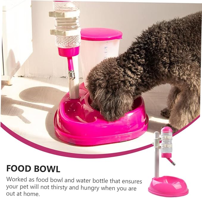 Automatic Pet Feeder Water Dispenser Dual Bowl for Dogs Cats Non-Slip Base Durable Material for Home Use