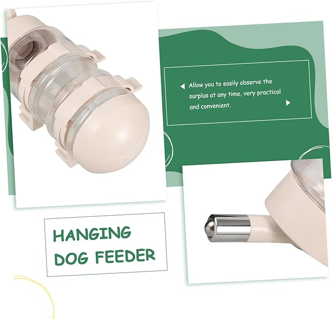 Pet Dog Water Feeder Automatic Hanging Dispenser for Dogs Cats Durable Spout Easy Installation for Pet Cages and Outdoor Use