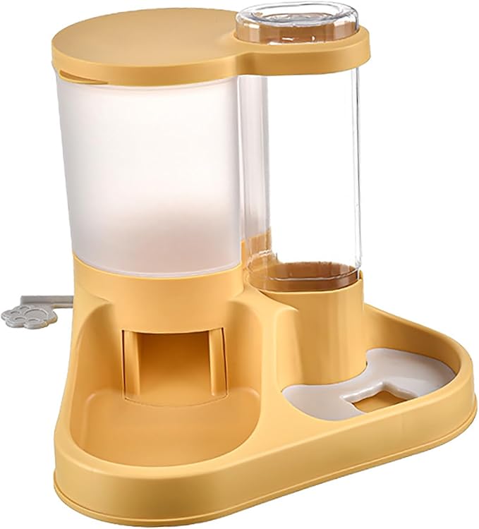 Automatic Dog Feeder Waterer, Food, Large Capacity Transparent with Slip Pad, Multipurpose Automatic Cat Feeder Waterer for Dogs Puppies Cats