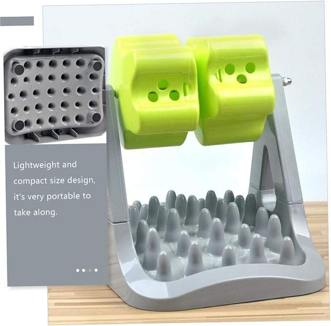 Sosoport Automatic Dog Food Dispenser Rotatable Pet Feeder with Slip Base Durable Material for Dogs Convenient Pet Training Tool for Home Use