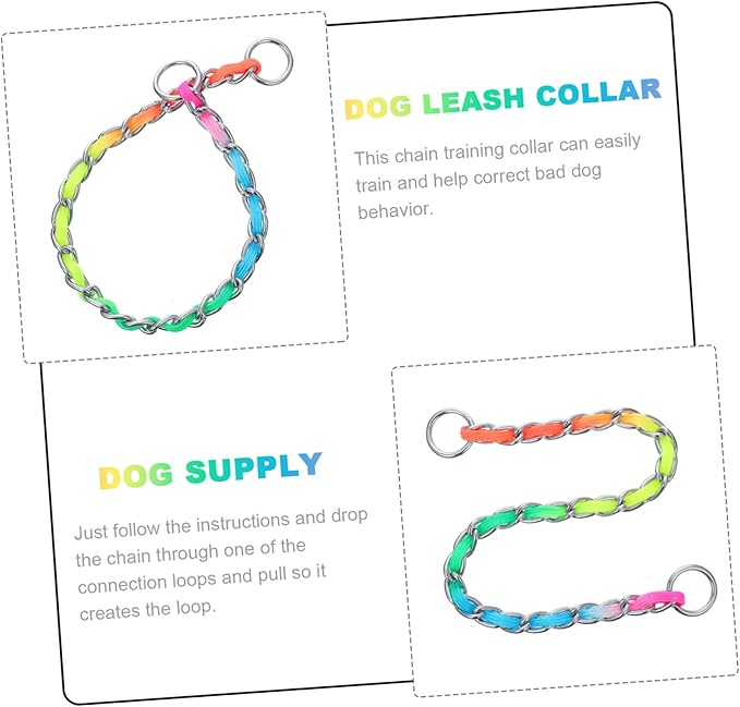SUPVOX Unique Design Dog Collar Puppy Chain Collar Stylish Dog Traction Rope Fashionable