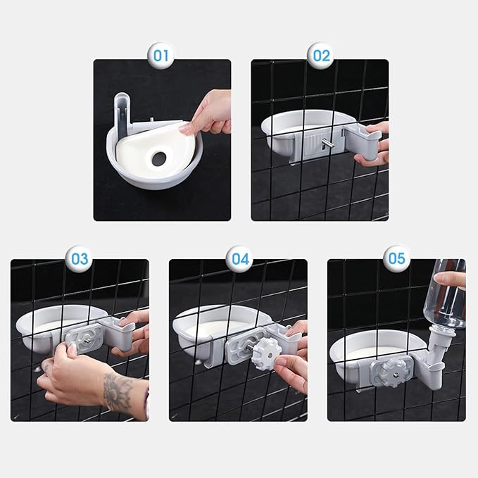Pet Water Dispenser for Water Feeder Automatic Feed Fountain for Small Dogs Puppies Cats Easy to Hang for