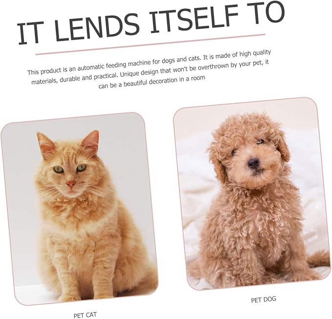 1PC Automatic Cat Water Dispenser and Dog Bowl Feeder Non Slip Design Prevents Wetting Pets Hair for Cats and Dogs Promotes Healthy Eating Habits