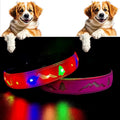 LED Dog Collar, 15 Light Modes, USB-C Rechargeable, Silicone Material, Adjustable Size, (Pink Pro, M(11.8-15.7"))