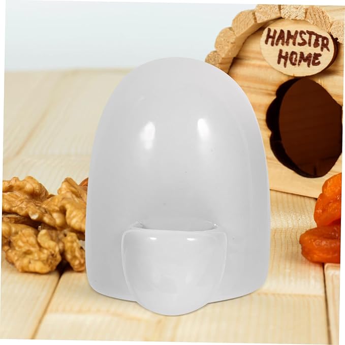Happyyami Rabbit Drinking Bowl Small Animals Drinking Bowl Automatic Pet Rabbit Food Bowl Doggie Water Bottle Bunny Feeder Self-Dispensing Pet Supplies Automatic Drinking Fountain White Mini