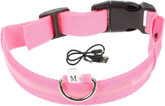 KESYOO 1set Pet Dog Collar Led Flashing Necklace for Rechargeable Glow The Dark Pet Accessory Material for Night Visibility
