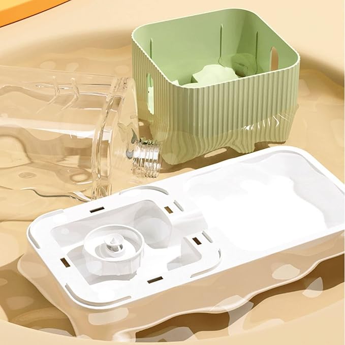 3.5L Gravity Pet Feeder and Water Dispenser, Removable Fully Enclosed Waterer Feeder Dog Automatic Feeder Set, Large Capacity Feeding Bowls for for Small Medium Dog Puppy