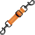 Dog Collar Safety Clip, Adjustable Backup Safety Strap, Double-Ended Leash Connector, High Reflectivity, Suitable for Dog Harnesses to Collar Safety Clips (Orange)