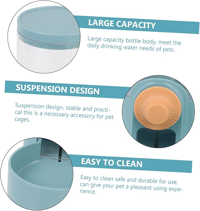2pcs Automatic Pet Water Dispenser Feeder for Cats and Dogs Hanging Design Easy Installation for Cage Use Promotes Healthy Drinking and Eating