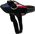 ShawnCo Essential Dog Harness, No-Pull Pet Vest with 3 Leash Clips, No Choke, Reflective, Adjustable and Padded, for Easy Walking and Training for Small, Medium and Large Dogs (Stars and Stripes, L)