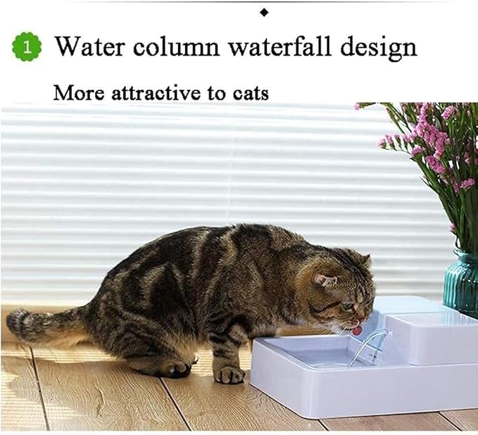 Pet Water Dispenser,Automatic Dog Waterer, Automatic Dog Water Bowl for Cats Dogs Birds Outdoor Small Animals, 1.8 Liters Pet Water Fountains
