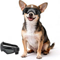 PETLESO Dog Goggles Small Breed, XS Dog Sunglasses Chihuahua Glasses Anti-UV Eyes Protection for XSmall Pets Tiny Dogs Cats, Black XS