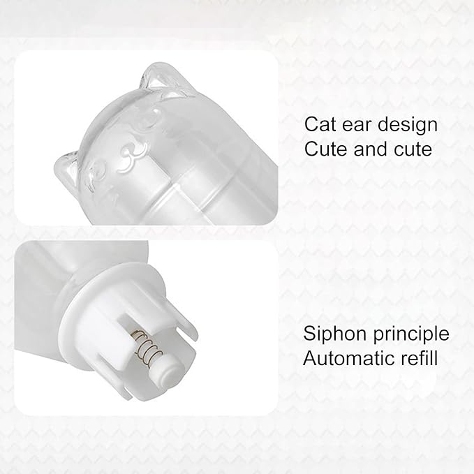 Dog Cat Bowls Pets Water and Food Bowl Set,Gravity Water Flow No Spills Durable Safe Anti Overturning Automatic Drinking,for Small or Medium Size Dogs Cats Atrovirens