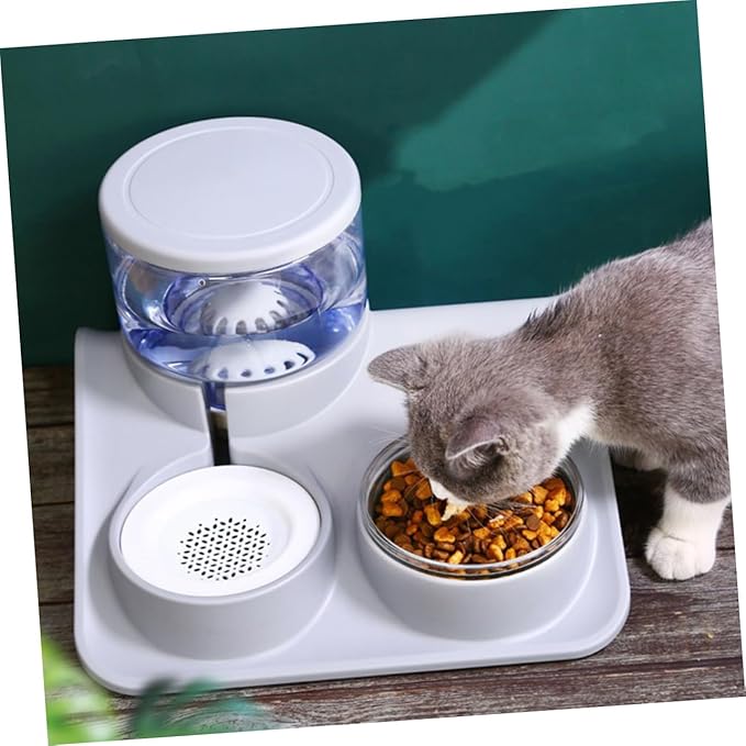 ERINGOGO 1Pc Dual Use Pet Eating Bowl Practical Pet Food Water Feeder Automatic Water Refill Design Easy to Capacity for Dogs Cats Convenient Food Bowl System
