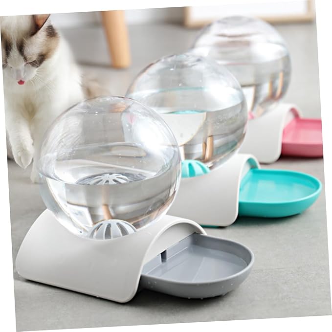 GANAZONO Pet Automatic Water Dispenser Drinking Bowl for Cats and Dogs Safe High-Density Material Smooth Surface Unique Design Blue