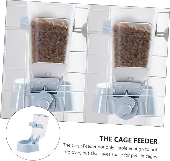 Hemoton Automatic Pet Feeder with Capacity Easy Clean Removable Food Bowl Convenient Hanging Puppies No Electricity Required Slope Design Prevents Clogs