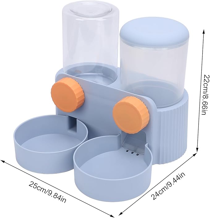 Hanging Pet Food Water Station, Automatic Pet Food Bowl Water Bottle Dispenser, Automatic Dog Cat Feeder and Waterer Set, Large Capacity 2 Bowls for Dogs Cats, Scheduled Feeding