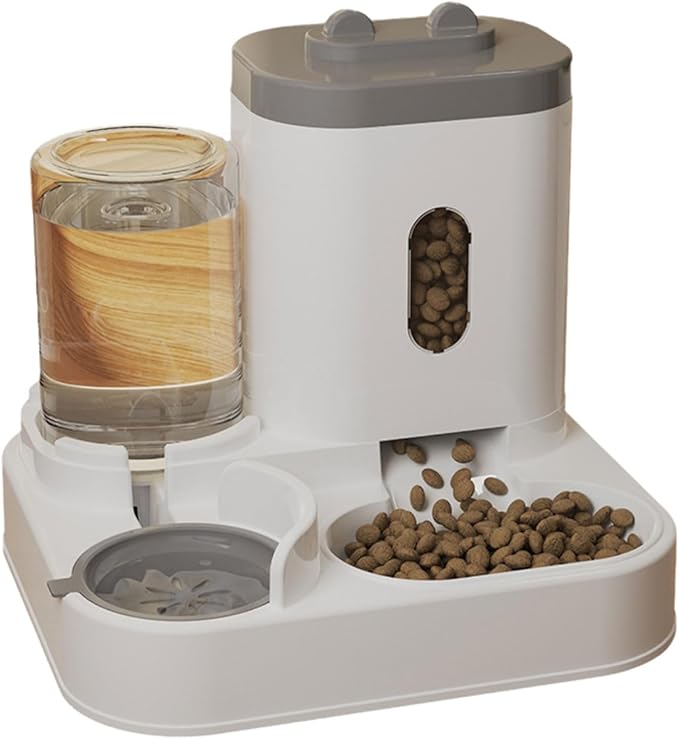 2 in 1 Practical Dog Water Food Bowl Dispenser for Pet Cats Lovely Dog Feeder Large Capacity Food Container Bowl Dispenser for Pet