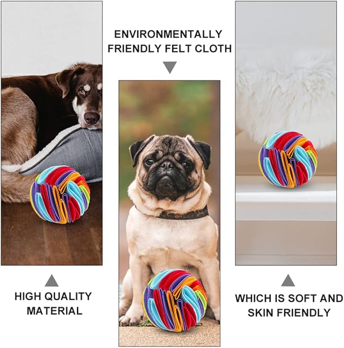 BESPORTBLE 2PCS Dog Sniff Balls Interactive PET Snuffle Toys 15cm Diameter Slow Feeder Balls for Chewing Sniffing for Training Engaging Dogs