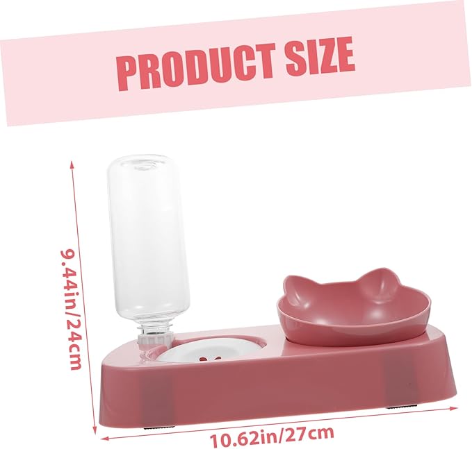 DECHOUS Non-Slip PET Drinking Bowl Set Stable Automatic Water Dispenser Food Feeder for Cats and Dogs Sturdy Spill Design for Indoor Use