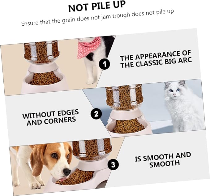 Automatic Cat Feeder and Pet Food Dispenser Detachable Design for Convenient Feeding Transparent Bottle for Easy Volume Monitoring Food-Grade Material for Pet Safety for Cats and