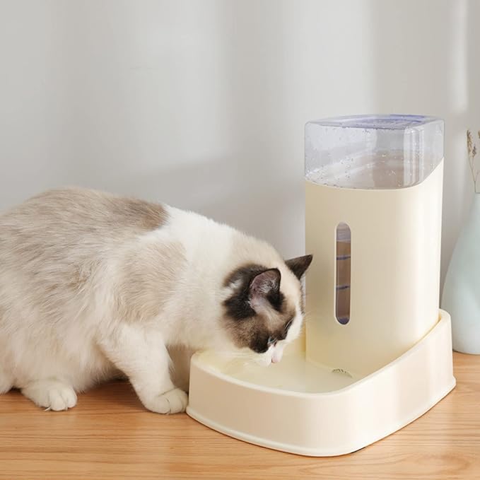 Elegant Automatic Waterer Food Feeder Water Dispenser Auto Feeder Fed for Small Medium and Large Cats Dogs