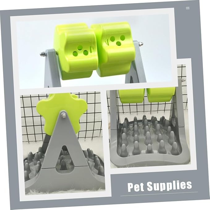 Sosoport Automatic Dog Food Dispenser Rotatable Pet Feeder with Slip Base Durable Material for Dogs Convenient Pet Training Tool for Home Use