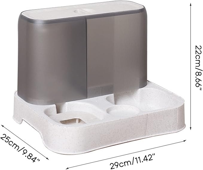 Pet Automatic Feeder + Waterer Food Container Bowl Anti-Leak Water-Fountain 2 in 1 Pet Large Dogs Water Feeder