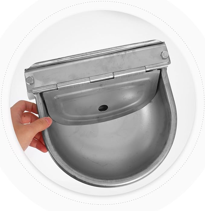 balacoo Stainless Steel Livestock Water Trough Automatic Drinking Bowl for Pigs Sheep Goats Dogs Large Capacity Farm Waterer