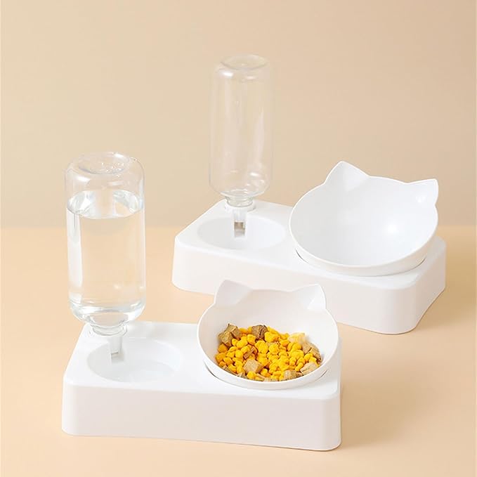 Pet Automatic Waterer Cats Feeder Food Container Bowl Upgrade Water Fountain 2 in 1 Pet Large Dog Water Feeder
