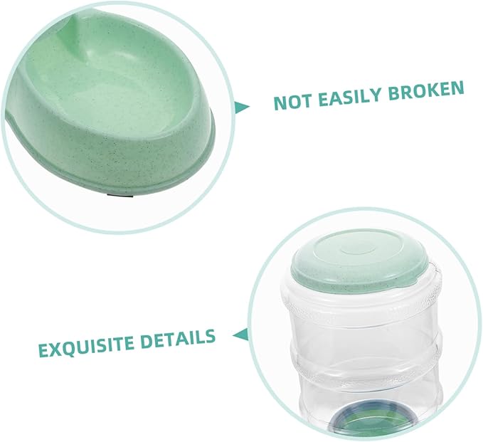 DOITOOL Automatic Pet Feeder for Cats and Dogs Food Dispenser Transparent Design for Store Use Light Green