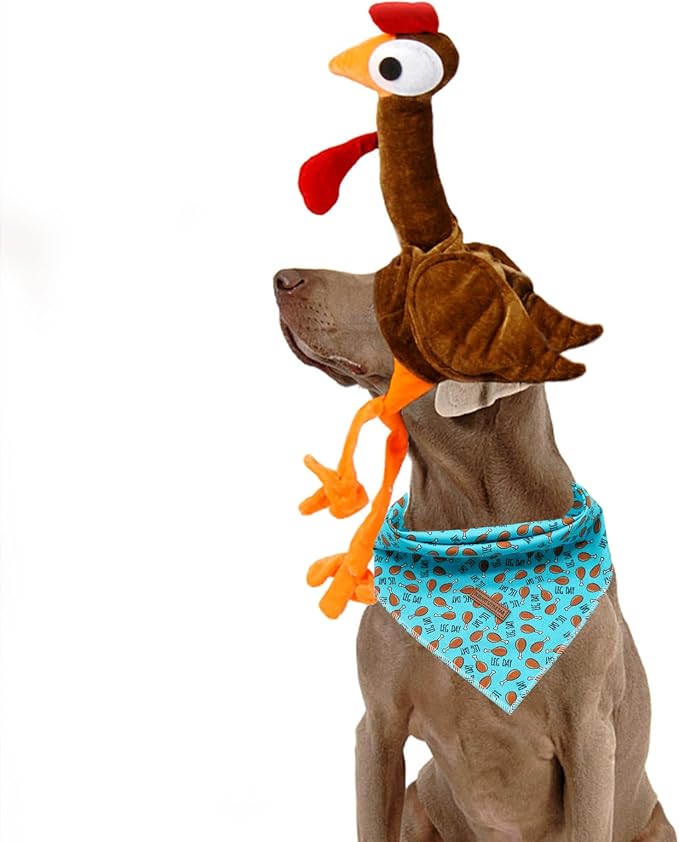 Elegant little tail Dog Bandana, Thanksgiving Dog Bandana 1PC Dog Bandanas Holiday Bib Scarf Soft Washable Square Dog Scarf Adjustable Dog Kerchief for Small Medium Large Dogs