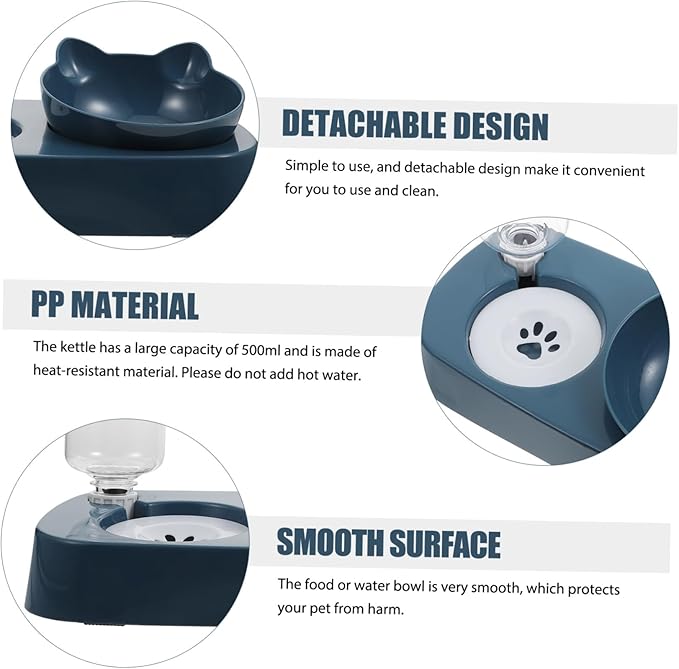 Totority Dog Water Feeder Bowl Automatic Pet Food Dispenser Bottle Raised Pet Drinking Bowl for Cats Dogs