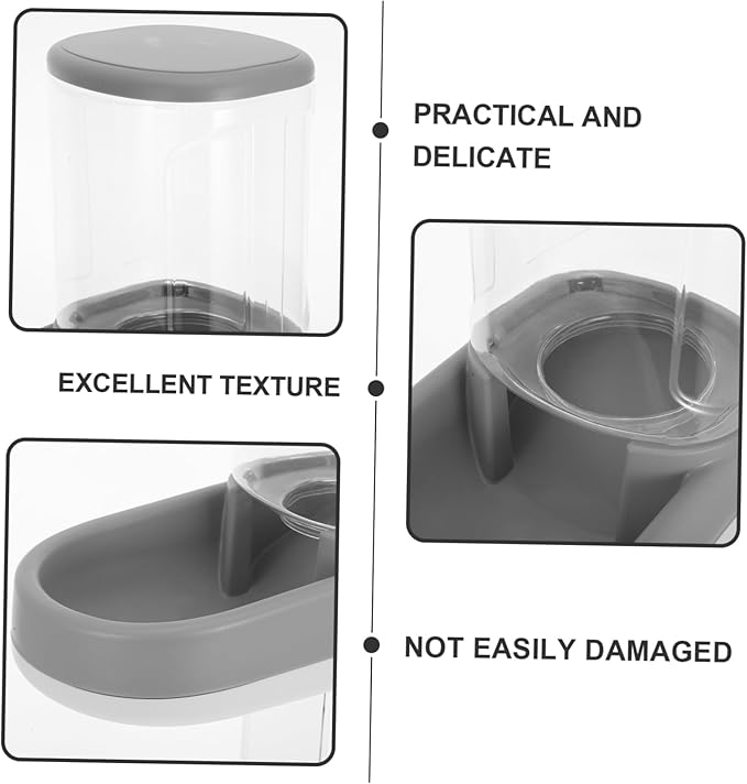 GANAZONO Automatic PET Feeder and Water Dispenser for Dogs and Cats Gravity Operated Food Grade Plastic 2.5L Capacity No Spill Design for Small and Large Pets