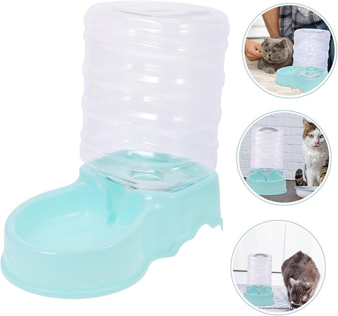 Generic Pet Water Fountain Cat Feeder Cat Water Dispenser Feeder for Cats Pet Feeder Dispenser for Cats Feeder Dispenser for Dogs Automatic Feeder Dispenser for Cats Pet Supply Dog Feeder, Sky-blue
