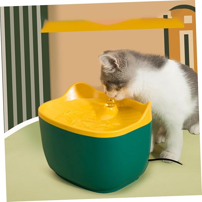 Mipcase 2pcs Automatic Pet Water Bowl Cat Ear Design Convenient Electric Drinking Fountain for Cats and Dogs Silent Household Pet Water Feeder Random