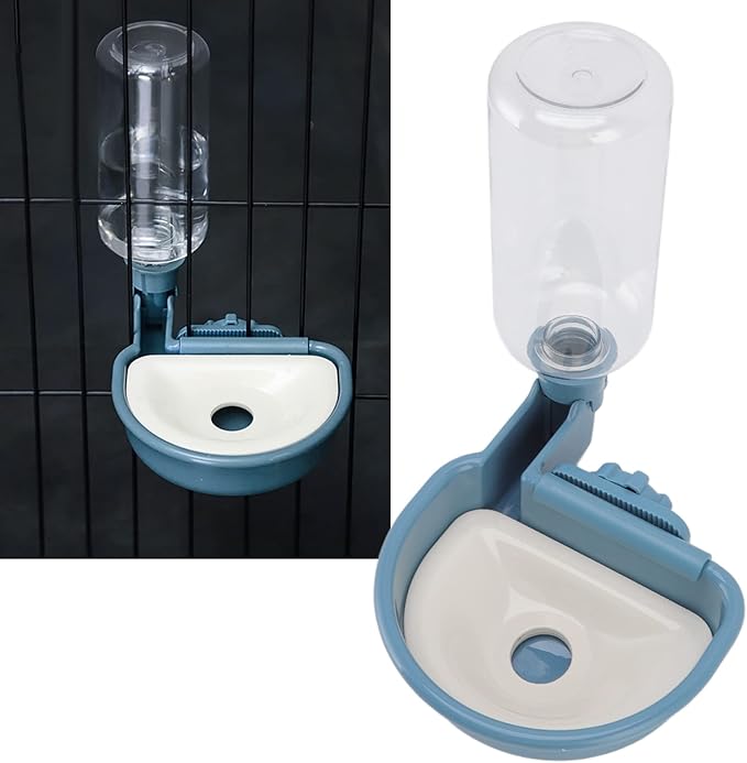 480ml Automatic Pet Water Dispenser, Safe Detachable Hanging Pet Gravity Waterer, Large Capacity Water Feeder Gravity Pet Auto Feeder Waterer Set for Cats and Small and Medium Sized Dogs